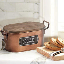Load image into Gallery viewer, Kitchen Bread Bin | Copper With Wooden Lid 
