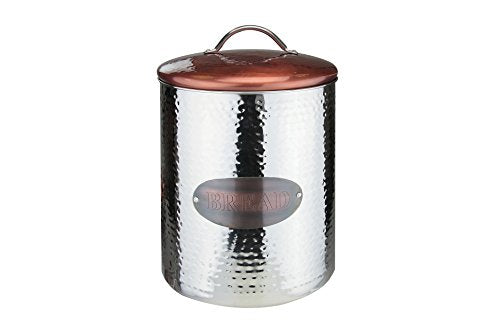 Copper & Silver Bread Canister | Stainless Steel | Apollo | 20.5x33.5x20.5
