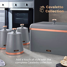 Load image into Gallery viewer, Tower | Cavaletto Collection | Set Of 3 Storage Canisters | Grey &amp; Copper 

