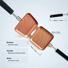 Load image into Gallery viewer, Non Stick Copper Sandwich Toaster | Maker 
