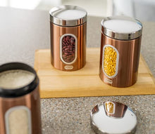 Load image into Gallery viewer, Addis | Copper Storage Jars | Shiny Metal Finish 
