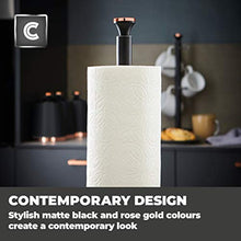 Load image into Gallery viewer, Tower Black &amp; Copper Kitchen Roll Holder 
