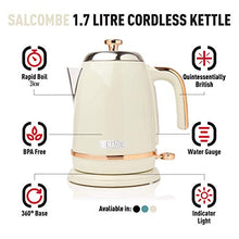 Load image into Gallery viewer, Salcombe | Cream &amp; Copper Cordless Kettle
