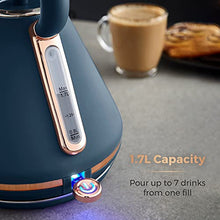 Load image into Gallery viewer, Copper &amp; Midnight Blue Pyramid Kettle 
