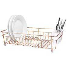 Load image into Gallery viewer, Dish Drainer Rose Gold Copper | Drying Rack | Utensils Organiser 
