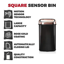 Load image into Gallery viewer, Tower Square Kitchen Bin | Black, Copper, Rose-Gold 
