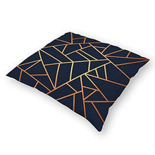 Load image into Gallery viewer, Geometric Design Cushion Cover | Copper &amp; Navy 
