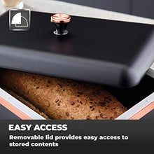 Load image into Gallery viewer, Matt Black &amp; Copper/ Rose-Gold Bread Bin | Tower
