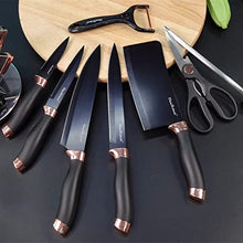 Load image into Gallery viewer, Contemporary Copper &amp; Black Knife Set 

