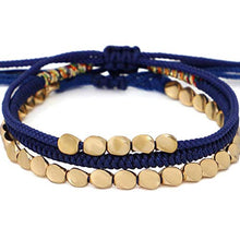 Load image into Gallery viewer, Blue &amp; Copper Tibetan Buddhist Bracelet 
