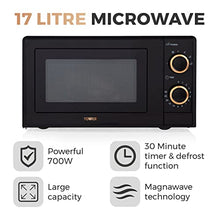 Load image into Gallery viewer, Black &amp; Copper Microwave | Tower | 17 Litre
