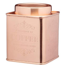 Load image into Gallery viewer, Kitchen Craft | Le&#39;Xpress Square Airtight Coffee Storage Tin | Copper Finish | 10 x 10 x 12 cm
