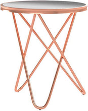Load image into Gallery viewer, Copper Mirrored Round Side Table | 45 x 45 x 50 cm
