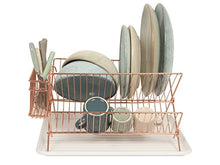 Load image into Gallery viewer, Shiny Copper Dish &amp; Cutlery Drainer 
