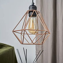 Load image into Gallery viewer, Pair Of Copper Geometric Lamp Shades 
