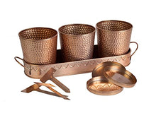 Load image into Gallery viewer, Set of 3 Copper Kitchen Herb Pots | Indoor Herb Pots
