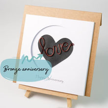 Load image into Gallery viewer, Bronze Copper Anniversary Greeting Card 
