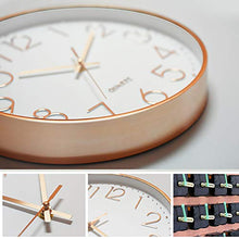 Load image into Gallery viewer, Copper Wall Clock | Black &amp; Copper | Modern Design 
