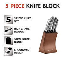 Load image into Gallery viewer, 5 Piece Copper Knife Set | Morphy Richards 
