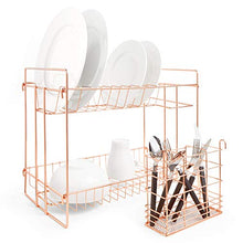 Load image into Gallery viewer, Contemporary Copper Dish Drying Rack 
