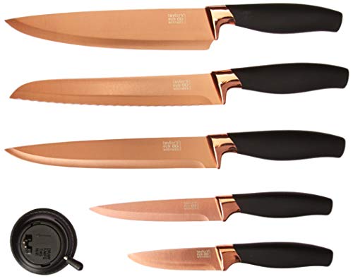 5 Piece Knife Set With Sharpener | Copper, Rose-Gold | Taylor's Eye Witness