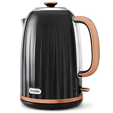 Load image into Gallery viewer, Breville Impressions Electric Kettle | 1.7 Litre | 3 KW Fast Boil | Black and Rose Gold/ Copper [VKT163]
