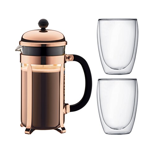 Bodum | Copper Chambord 8 Cup French Press Coffee Maker | 1.0 l, 34 oz 