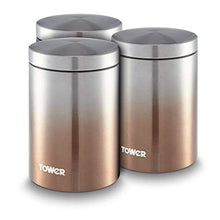 Load image into Gallery viewer, Tower | Copper Kitchen Storage Canisters | Jars | Tea Coffee Sugar Set | Ombre
