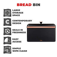 Load image into Gallery viewer, Cavaletto Collection | Black &amp; Copper Bread Bin | Tower 
