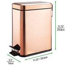 Load image into Gallery viewer, 5 Litres Pedal Waste Bin | Copper 

