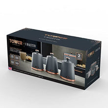 Load image into Gallery viewer, Tower | Set Of 3 | Grey &amp; Copper | Canister Set 

