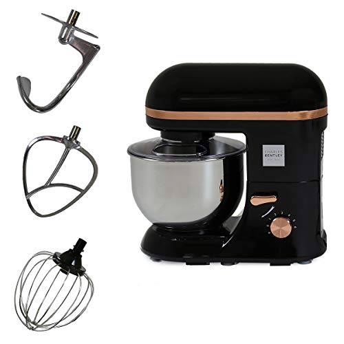 Charles Bentley | Black & Copper/ Rose-Gold | Electric Food Mixer | 5 Litres | Kitchenware