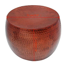 Load image into Gallery viewer, Copper Coffee Table | Hammered Copper Stool 
