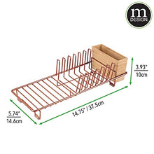 Load image into Gallery viewer, mDesign | Copper &amp; Bamboo Dish Drainer 

