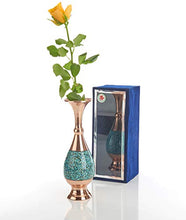 Load image into Gallery viewer, 25cm Copper &amp; Turquoise Vase 
