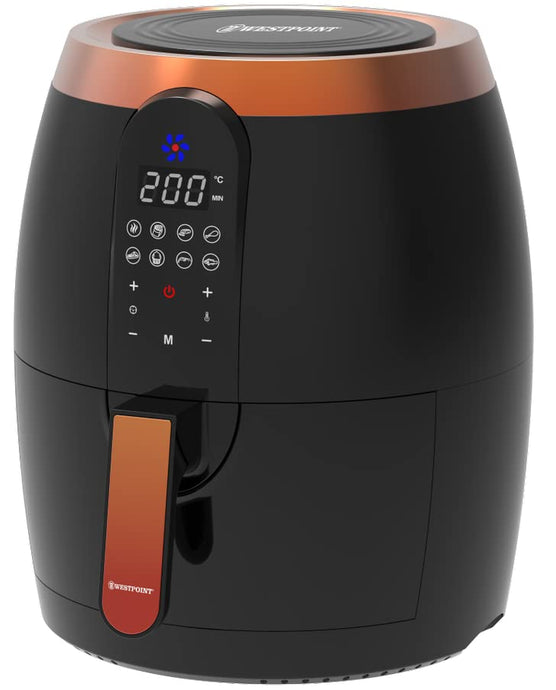 Digital Air Fryer | 3.5L 1200-1400W | Black-Rose Gold, Copper | Westpoint 