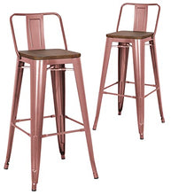 Load image into Gallery viewer, Copper Bar Stools | Industrial | Vintage | Set of 2
