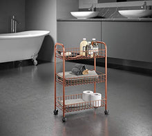 Load image into Gallery viewer, Copper Bathroom Trolley | 3 Tiers | With Wheels
