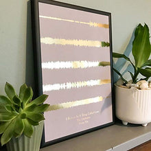 Load image into Gallery viewer, Metallic Copper Song Sound Wave Art Print 

