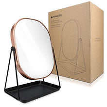 Load image into Gallery viewer, Navaris Copper Makeup Mirror With Stand 
