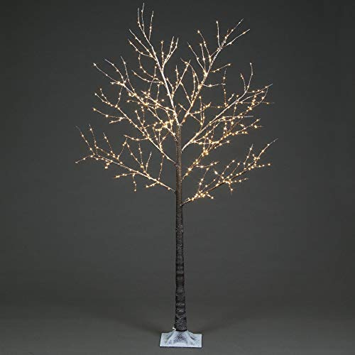 Copper Wire Frosted Brown Twig Tree | With 600 Warm White LEDs | 1.8m 