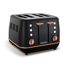 Load image into Gallery viewer, Morphy Richards | Evoke 4 Slice Toaster | Black &amp; Copper/ Rose-Gold | Special Edition | 240114
