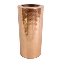 Load image into Gallery viewer, Large Metal Copper Vase | Hammered Finish | 15cm x 30cm | Decorative Accessory
