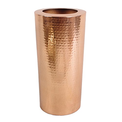 Large Metal Copper Vase | Hammered Finish | 15cm x 30cm | Decorative Accessory