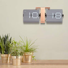 Load image into Gallery viewer, Stunning Copper &amp; Grey Retro Style Flipping Mechanism Clock 
