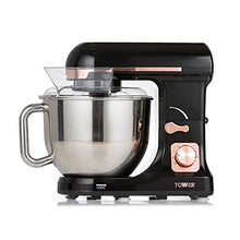 Load image into Gallery viewer, Tower | 3-In-1 Food Stand Mixer | Black &amp; Rose-Gold/ Copper | 6 Speeds | 100W
