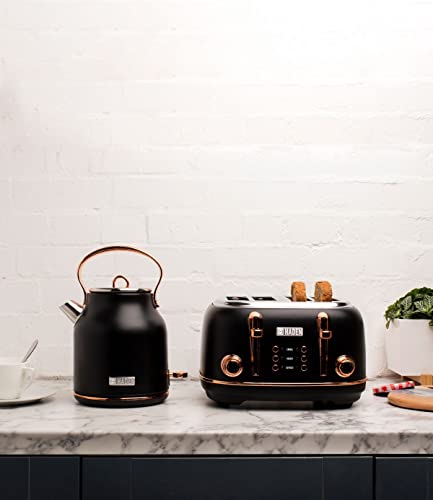 Black & Copper Toaster | 4 Slice Stainless Steel | Haden Heritage ...