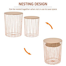 Load image into Gallery viewer, Set Of 2 Copper Nesting Side Tables 
