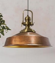 Load image into Gallery viewer, Vintage Copper Pendant Lampshade 
