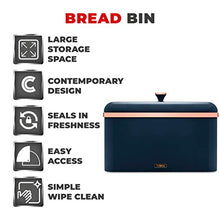 Load image into Gallery viewer, Bread Bin | Modern | Copper &amp; Midnight Blue
